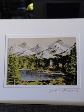 Alaska Art Print by Jack E. Stiddard 5x7 Photo on 8x10 Mat ✨️PRICE FIRM✨️